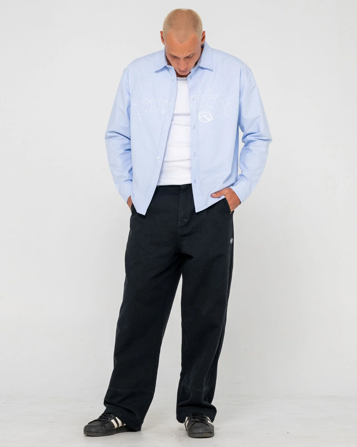 Rusty- Shindawg Pleated Baggy Pant | Black