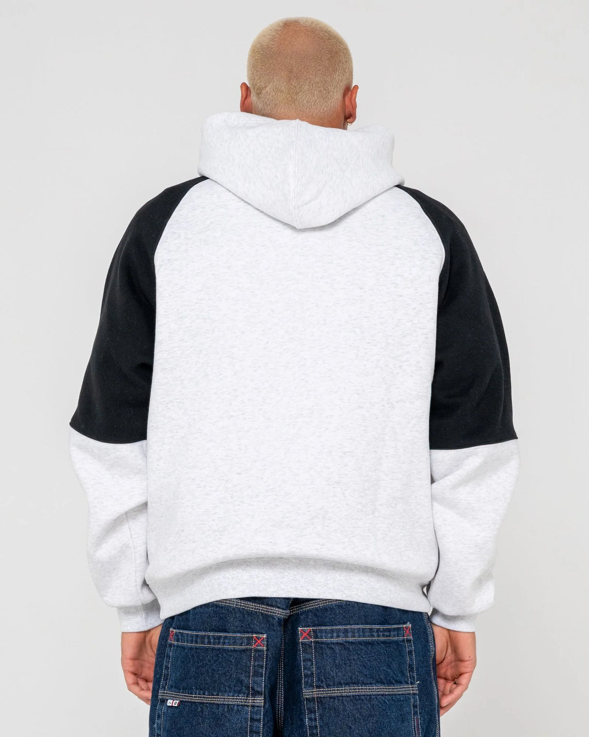 Rusty- Heat Check Hooded Fleece | Ecru/Marle