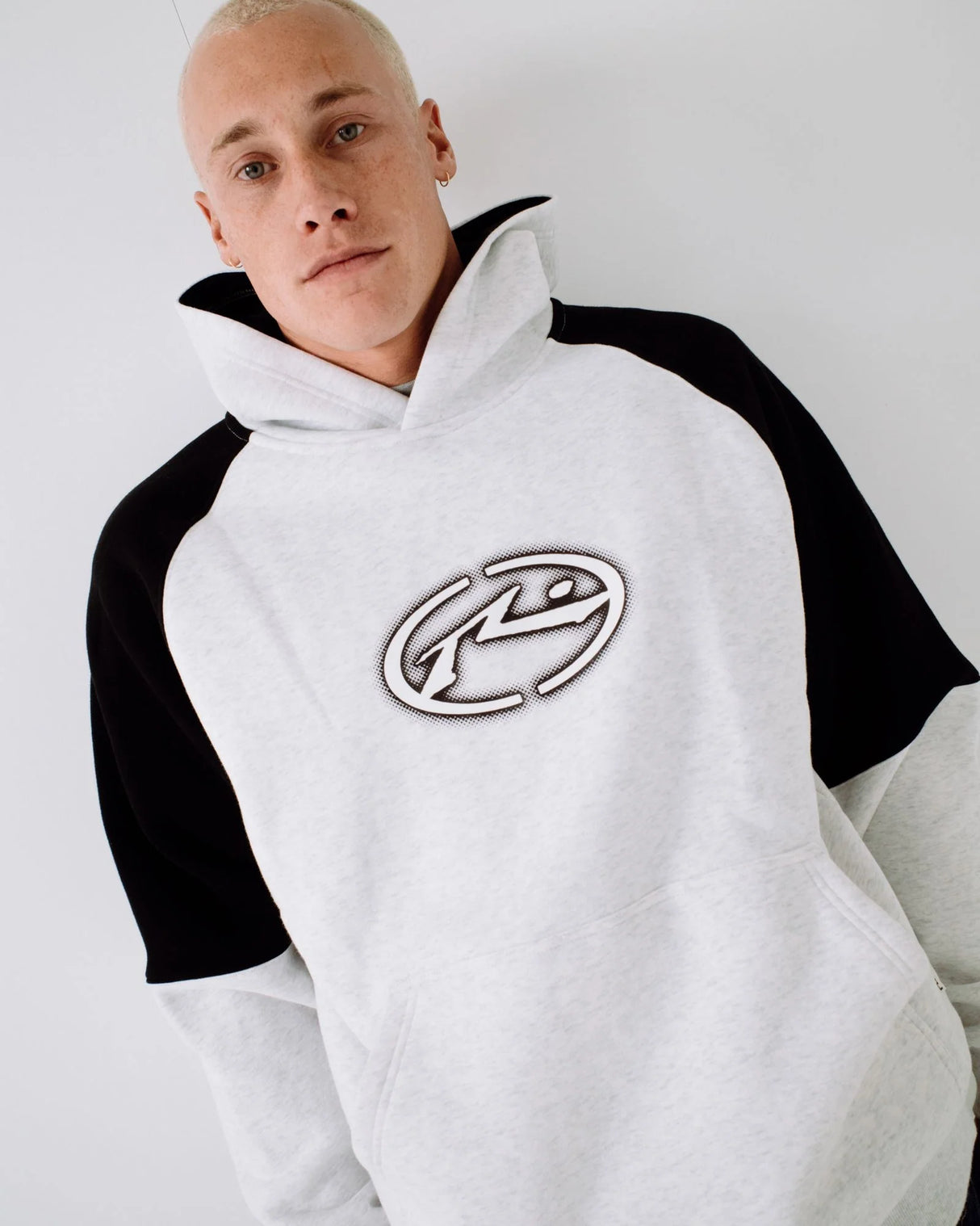 Rusty- Heat Check Hooded Fleece | Ecru/Marle