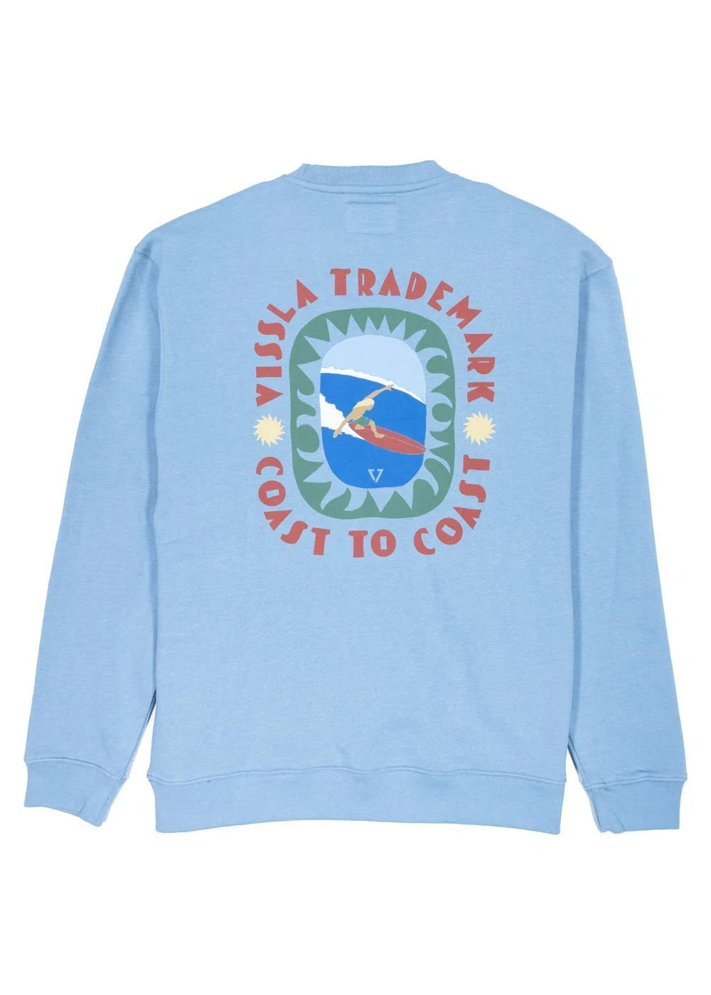 Vissla - Coastal Life Eco Fleece Crewneck | Faded Denim