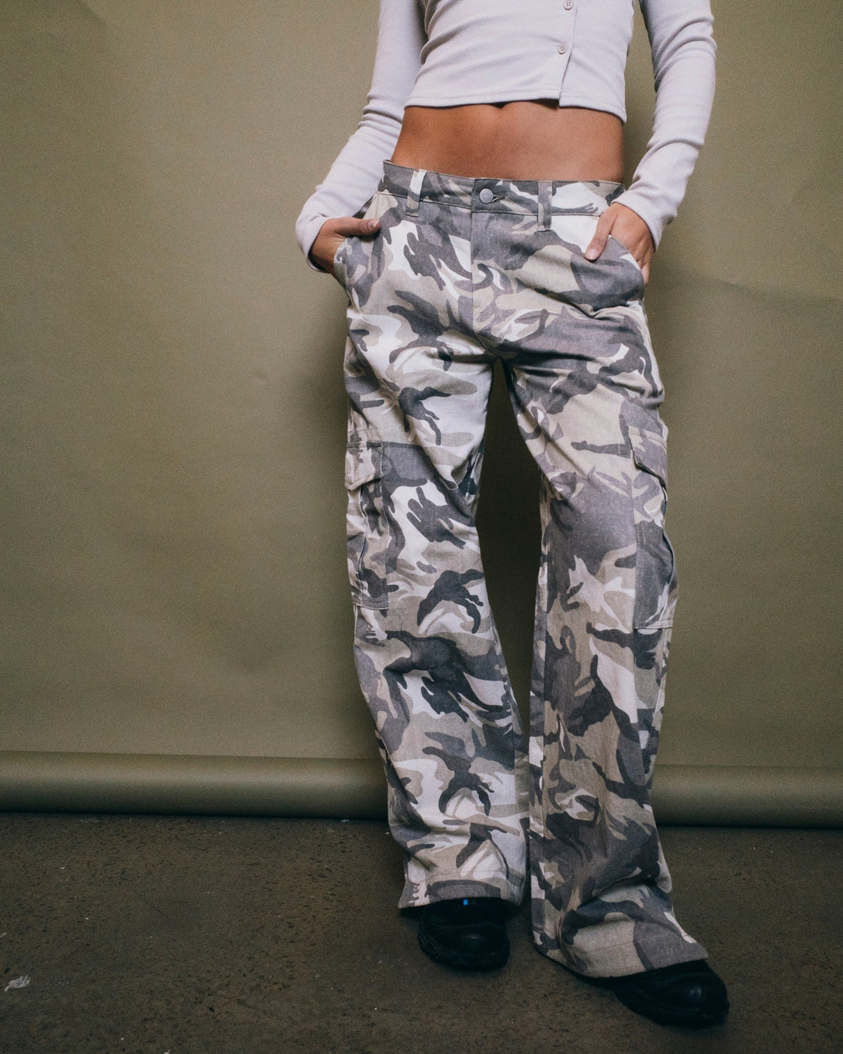 Rusty- Camo-Mile Low Rise Cargo Pant | Camo