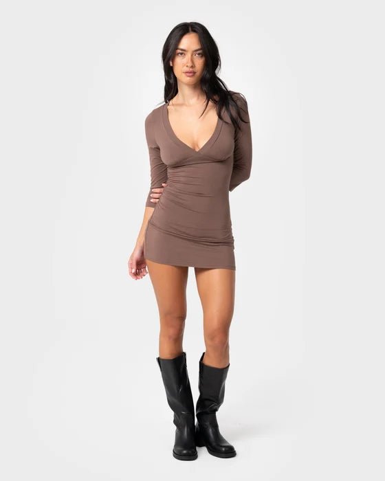 Rusty - Rikki Vee Neck Dress | Java