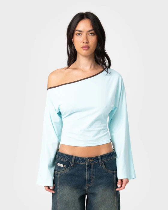 Rusty - Yuno Reverse Long Sleeve Top | Powder Aqua