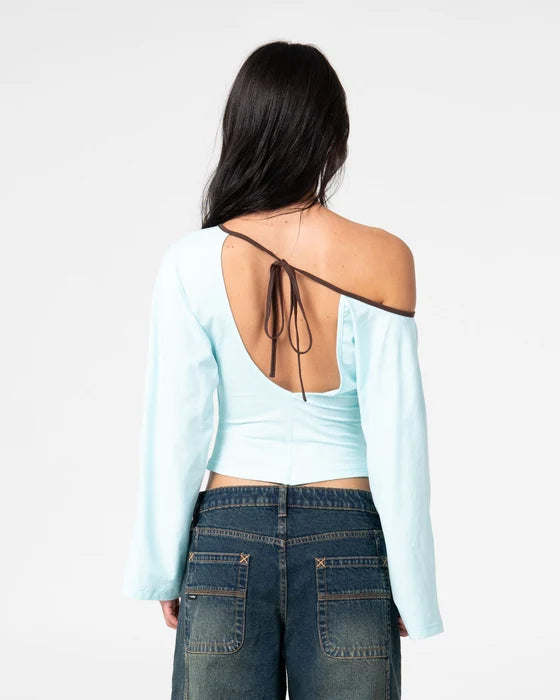 Rusty - Yuno Reverse Long Sleeve Top | Powder Aqua