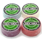 Original scented Sex Wax cold-style wax canisters, four-pack in purple, blue, clear, red