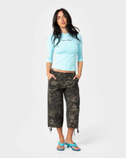 Rusty - Cameron Camo Low Rise Relaxed Capri Pant | Camo
