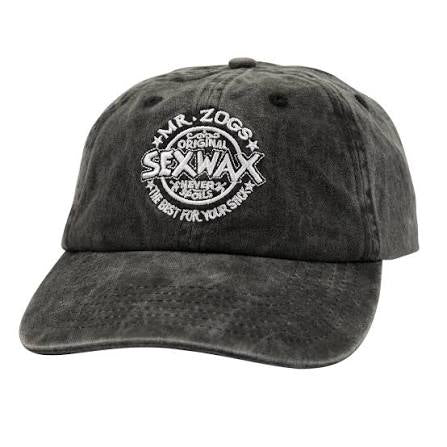 Dark gray baseball cap with front embroidered circular logo