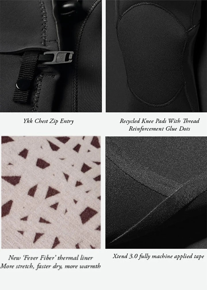 Vissla - 7 Seas 4/3 Chest Zip Full Suit Wetsuit | Naval