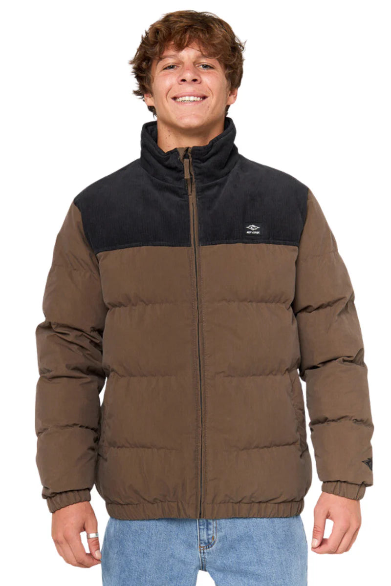 Rip Curl - Fade Out Cord Puffer Jacket | Chocolate