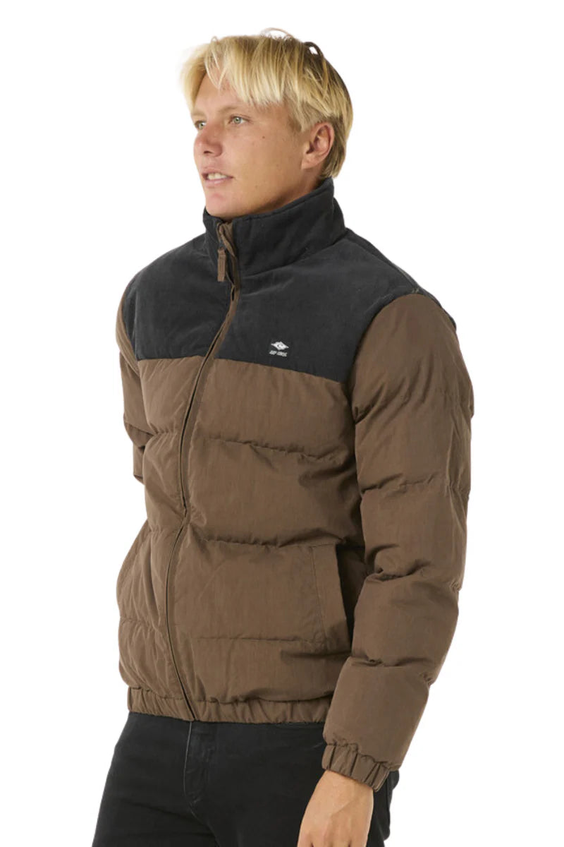 Rip Curl - Fade Out Cord Puffer Jacket | Chocolate