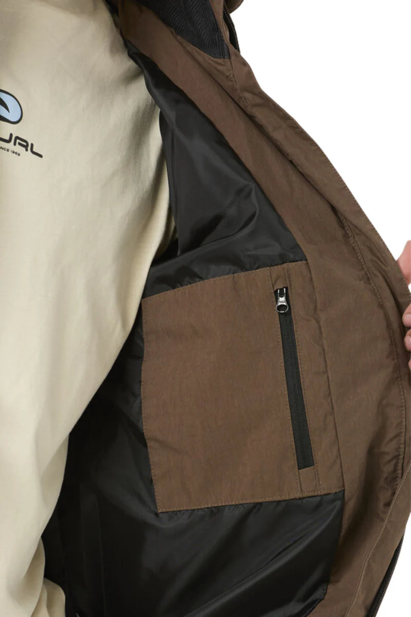 Rip Curl - Fade Out Cord Puffer Jacket | Chocolate