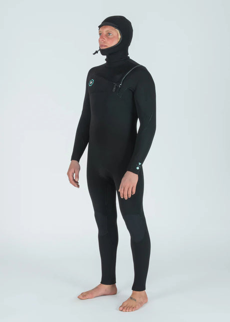 Vissla - 7 Seas 5/4/3 Hooded Chest Zip Wetsuit | Black