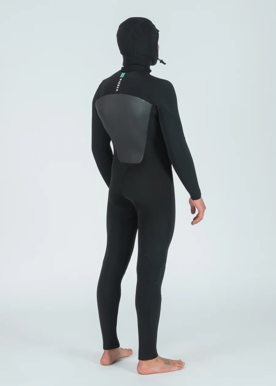 Vissla - 7 Seas 5/4/3 Hooded Chest Zip Wetsuit | Black