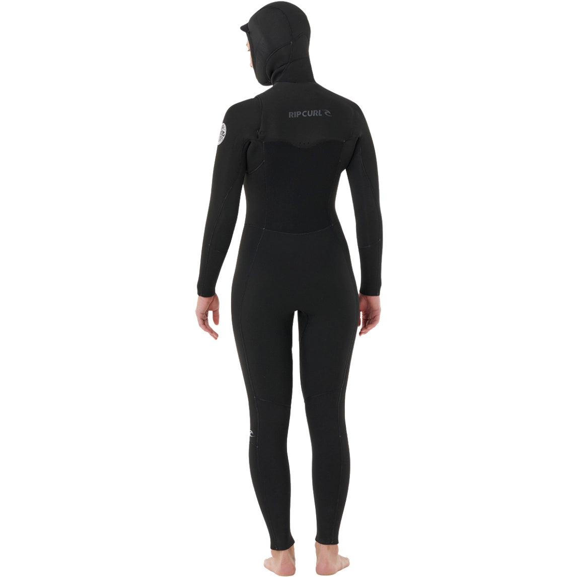 Rip Curl Women’s- Hooded Dawn Patrol Pro 5/4 Chest Zip Wetsuit | Black