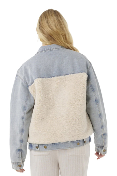 Rip Curl - Cruisin Sherpa Denim Jacket | Washed Blue