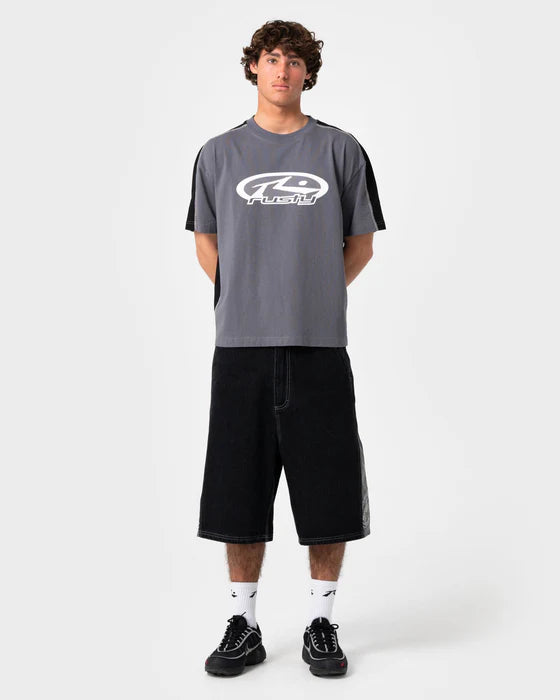 Rusty- Hit Up Short Sleeve Tee | Steel