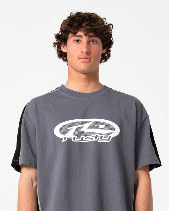 Rusty- Hit Up Short Sleeve Tee | Steel