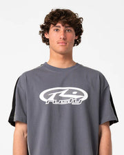 Rusty- Hit Up Short Sleeve Tee | Steel