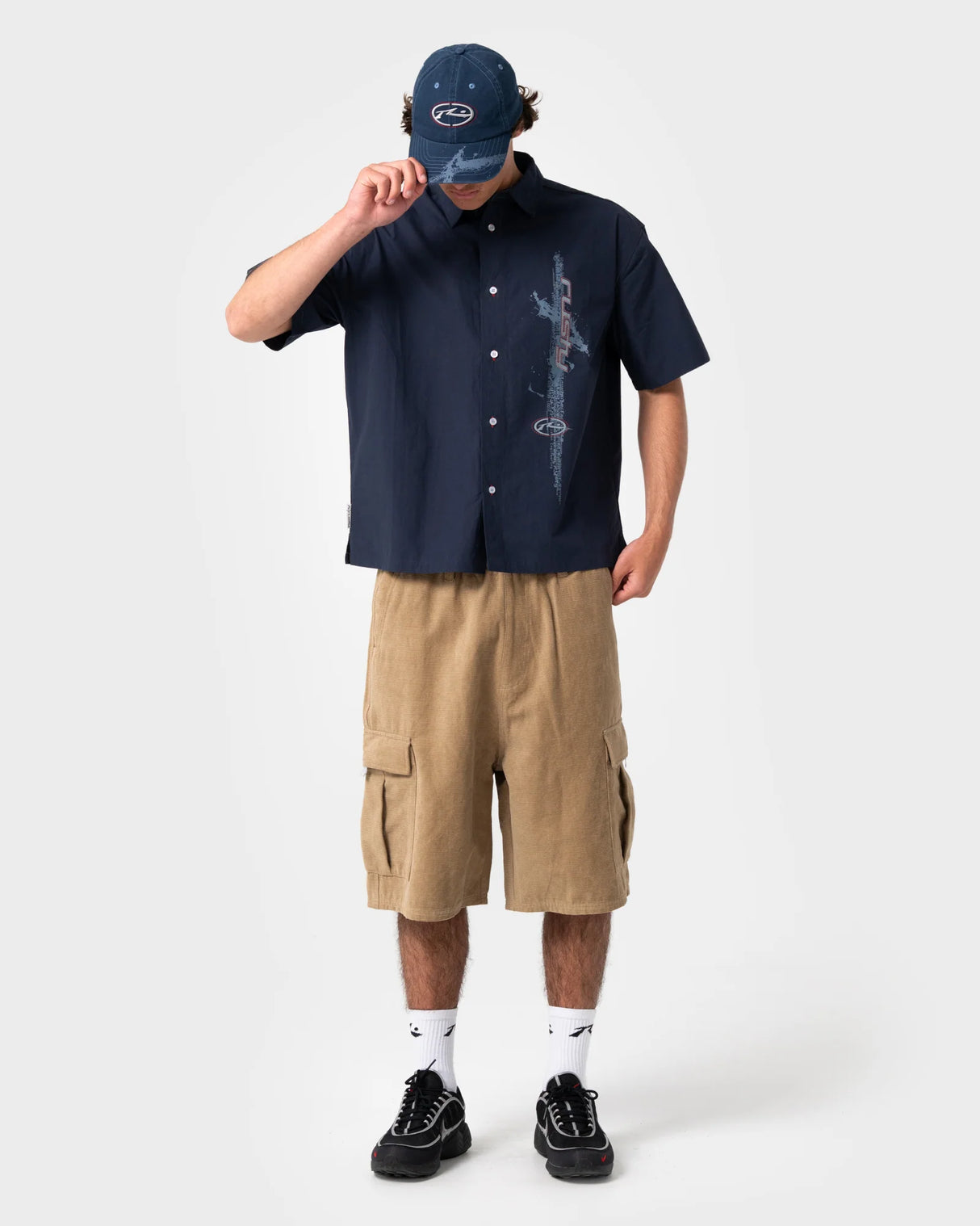Rusty - Morning Glory Short Sleeve Shirt | Navy Blue