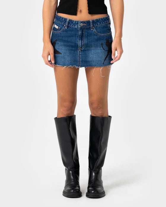 Rusty- Brixton Low Rise Denim Mini Skirt | Walk Of Shame