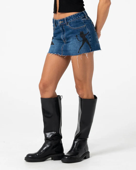 Rusty- Brixton Low Rise Denim Mini Skirt | Walk Of Shame