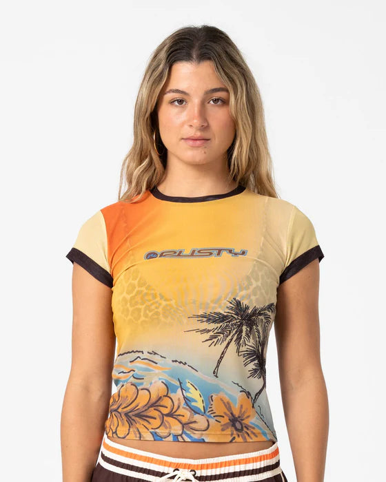 Rusty - La Cabana Mesh Baby Tee | aka Cabana Print