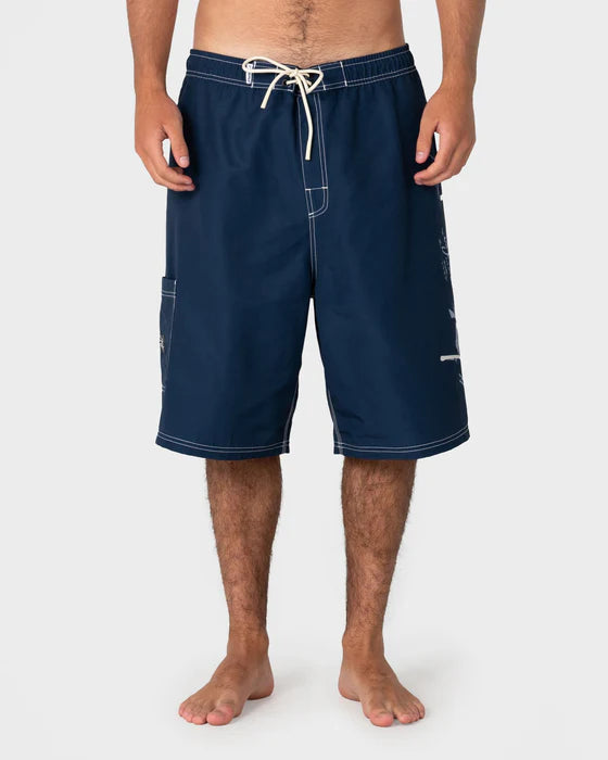 Rusty - Crisis Hybrid Waist Boardshort | Navy Blue