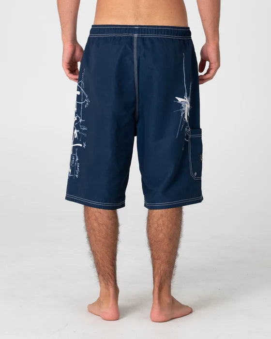 Rusty - Crisis Hybrid Waist Boardshort | Navy Blue