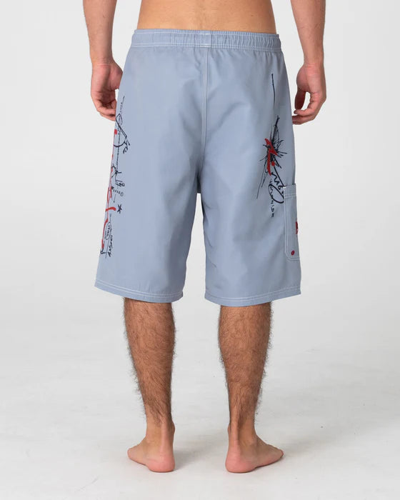 Rusty - Crisis Hybrid Waist Boardshort | Stone Grey