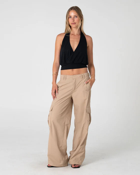 Rusty - Melrose Loose Low Rise Cargo Pant | Abbey Stone