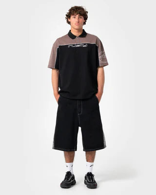 Rusty - Cyber Crime Short Sleeve Polo |  Black