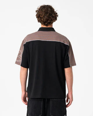 Rusty - Cyber Crime Short Sleeve Polo |  Black