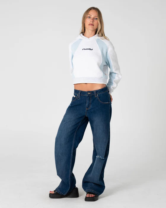 Rusty- Burn Baby Loose Low Rise Jean | Blasted Deep Sea Blue