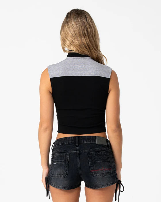 Rusty - Speed Zip Through Tank | Black/grey
