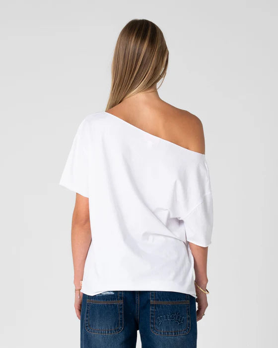 Rusty- New But Old Off Shoulder Tee | White