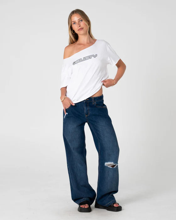 Rusty- New But Old Off Shoulder Tee | White