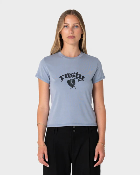 Rusty - Monty Hartlo Relaxed Baby T-Shirt | Stone Grey