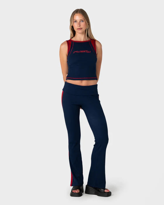 Rusty - Zing Zap Contrast Tank | Navy Blue