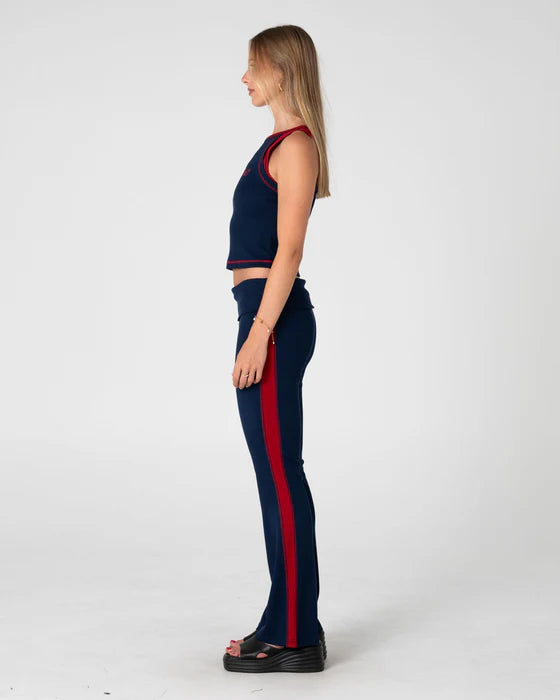 Rusty - Zing Zap Contrast Tank | Navy Blue