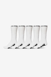 Globe - Whiteout Socks Multi 5pk | White