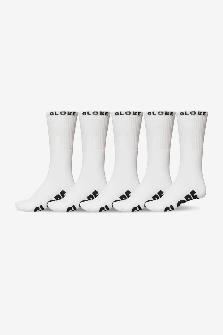 Globe - Whiteout Socks Multi 5pk | White