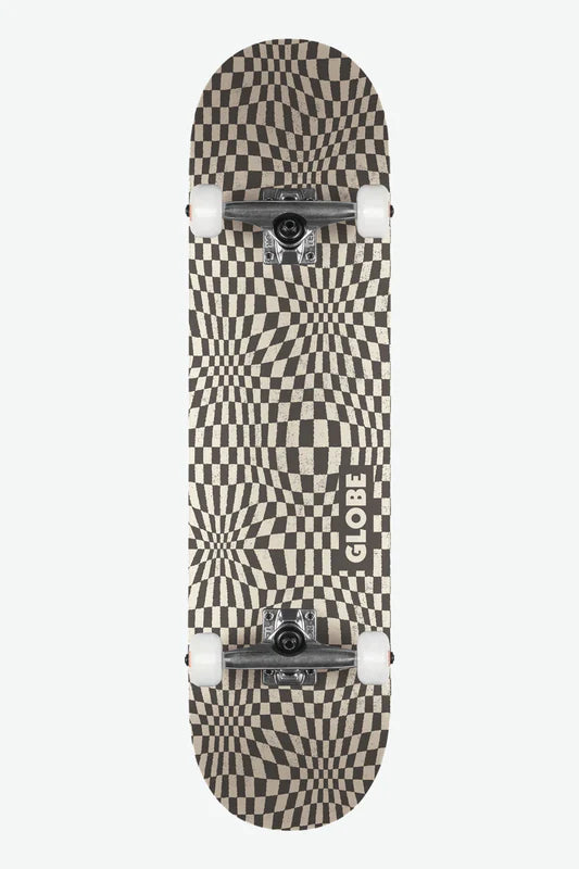 Globe - G0 Checked Out Complete Skateboard 8.0 | Black/Off White