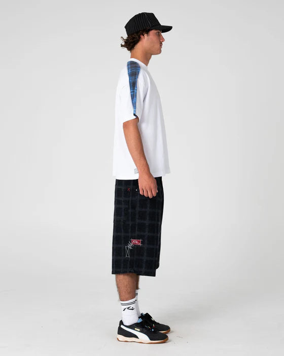 Rusty - Griddy Wide Baggy Jort | Black Out