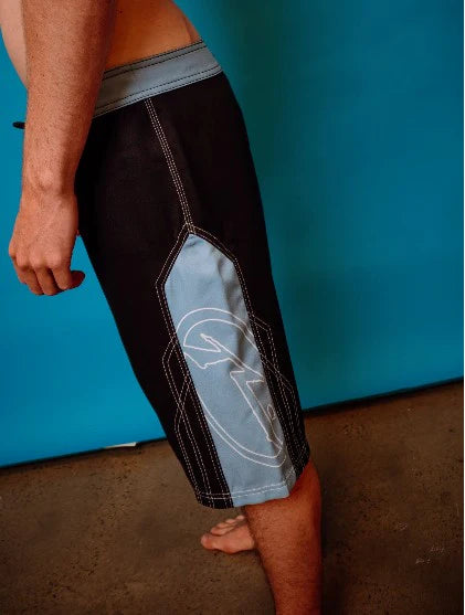 Rusty - Tombstones Fixed Waist Boardshort | Balck/Blue
