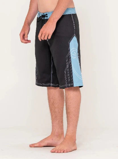 Rusty - Tombstones Fixed Waist Boardshort | Balck/Blue