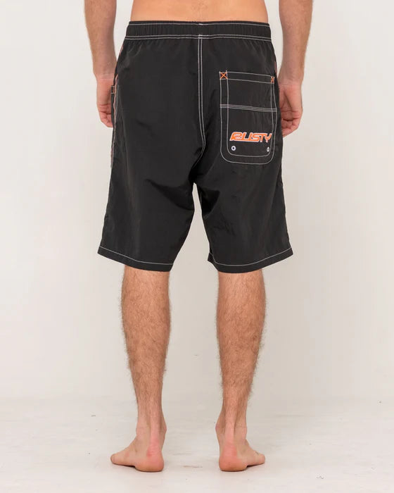 Rusty - Flip Daddy 22” Boardshort | Black/Orange