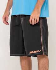Rusty - Flip Daddy 22” Boardshort | Black/Orange
