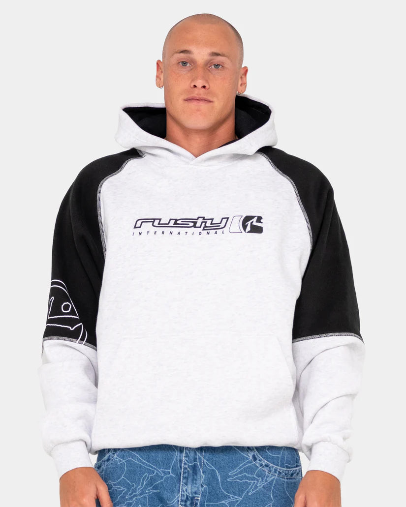 Rusty - Incognito Hooded Fleece | Ecru Marle