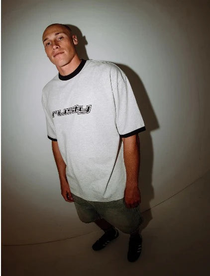 Rusty - Dead Ringer Short Sleeve Tee | Ecru Marle