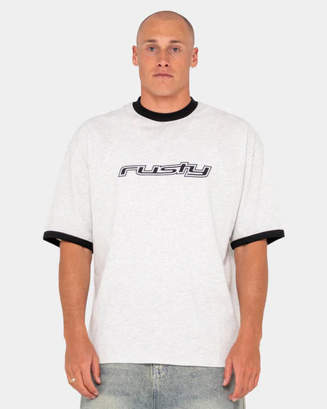 Rusty - Dead Ringer Short Sleeve Tee | Ecru Marle